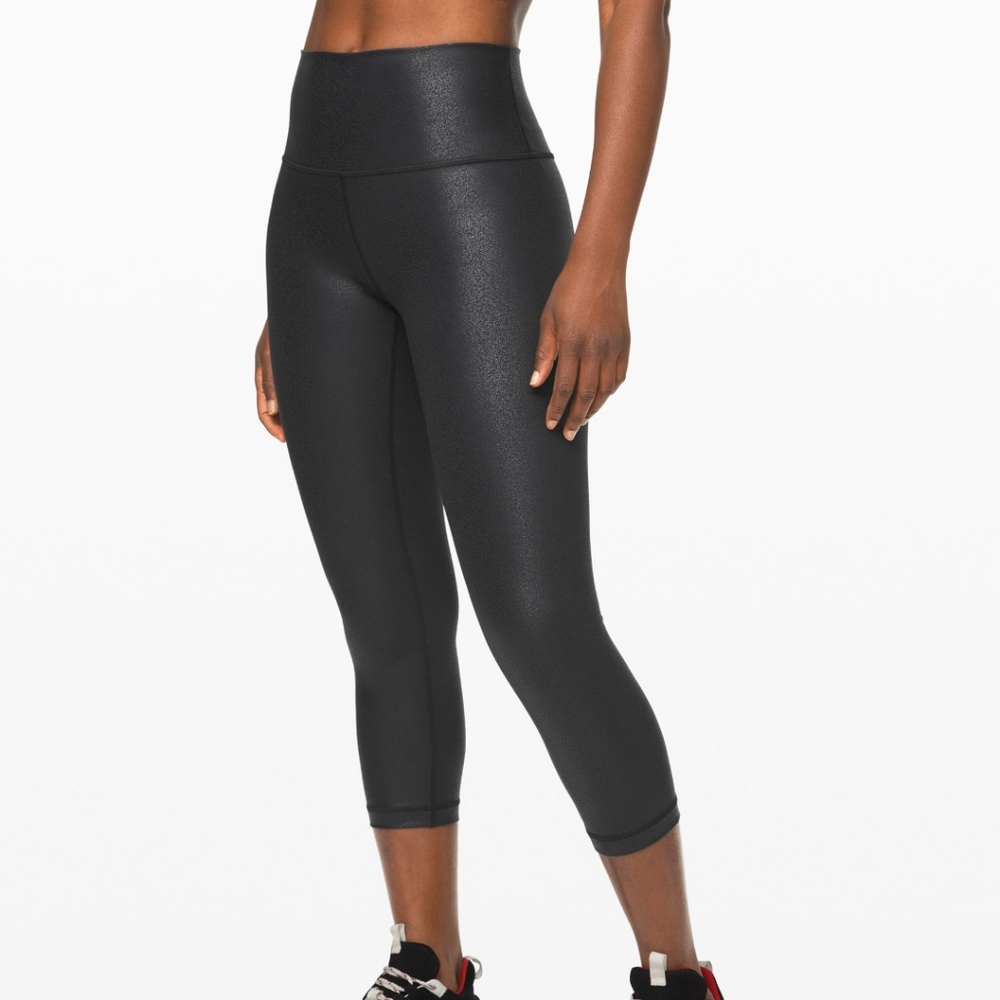 NWT WUNDER UNDER CROP HIGH-RISE *FOIL 21"